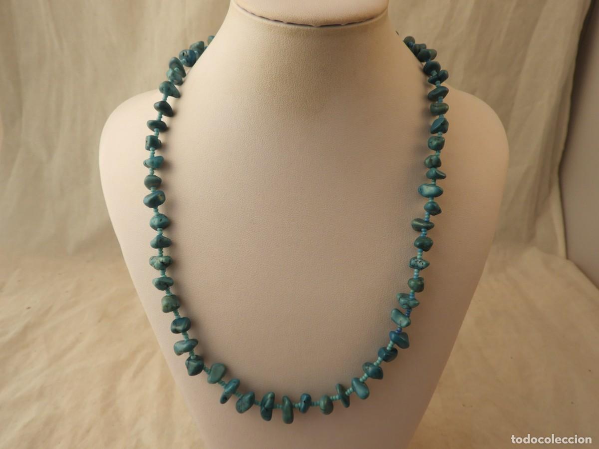 Joyeria: COLLAR ANTIGUO DE PIEDRAS TURQUESA - Foto 6