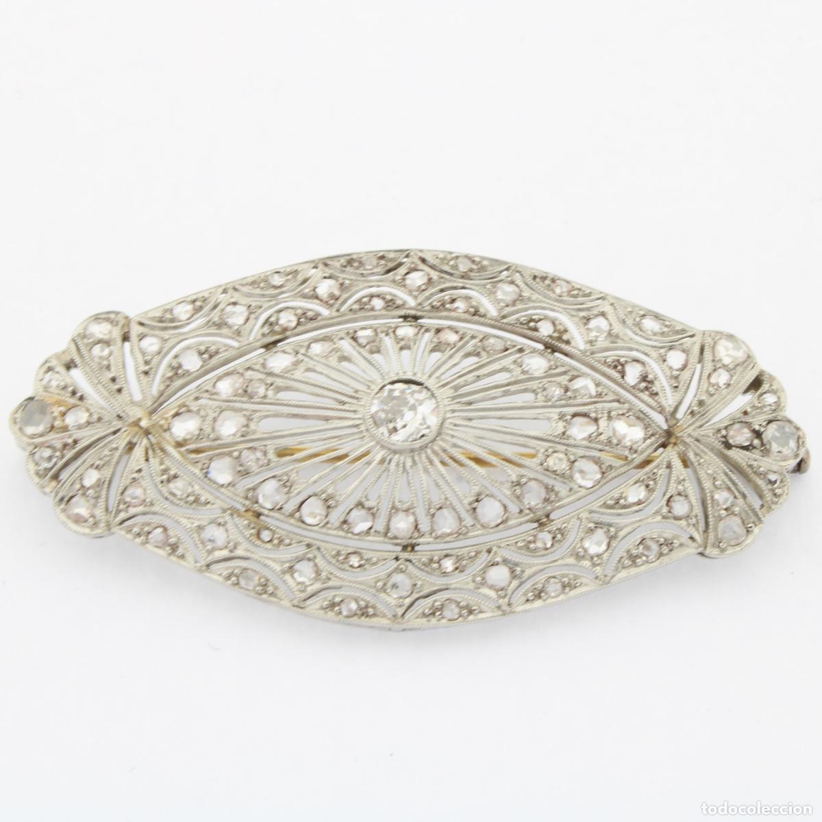 Joyeria: Broche vintage con diamantes - Foto 3