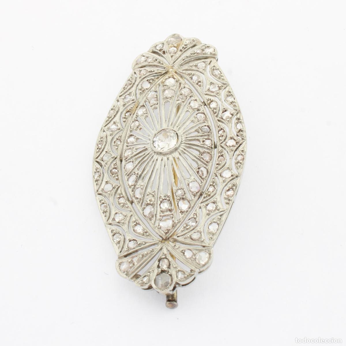 Joyeria: Broche vintage con diamantes - Foto 4