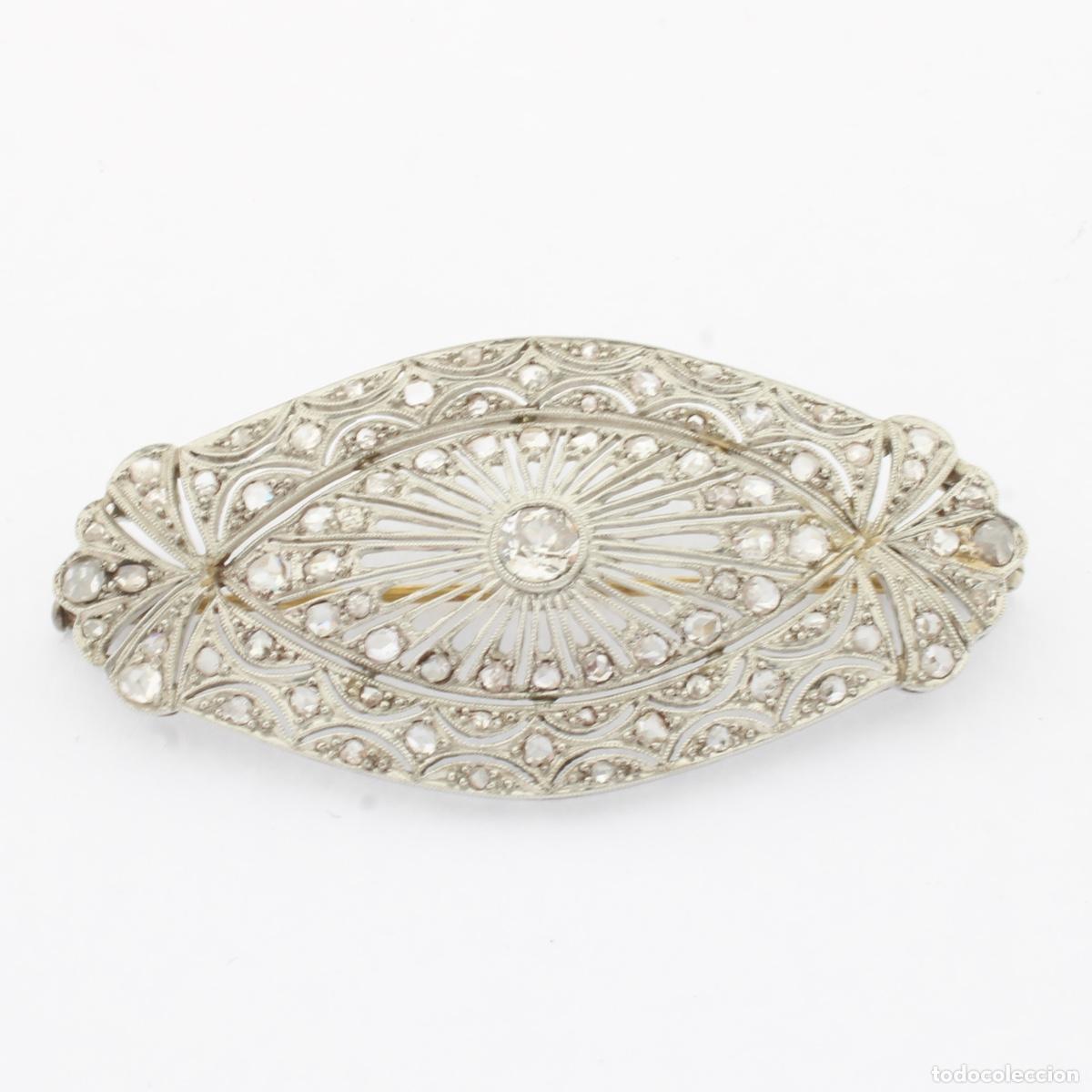 Joyeria: Broche vintage con diamantes - Foto 5