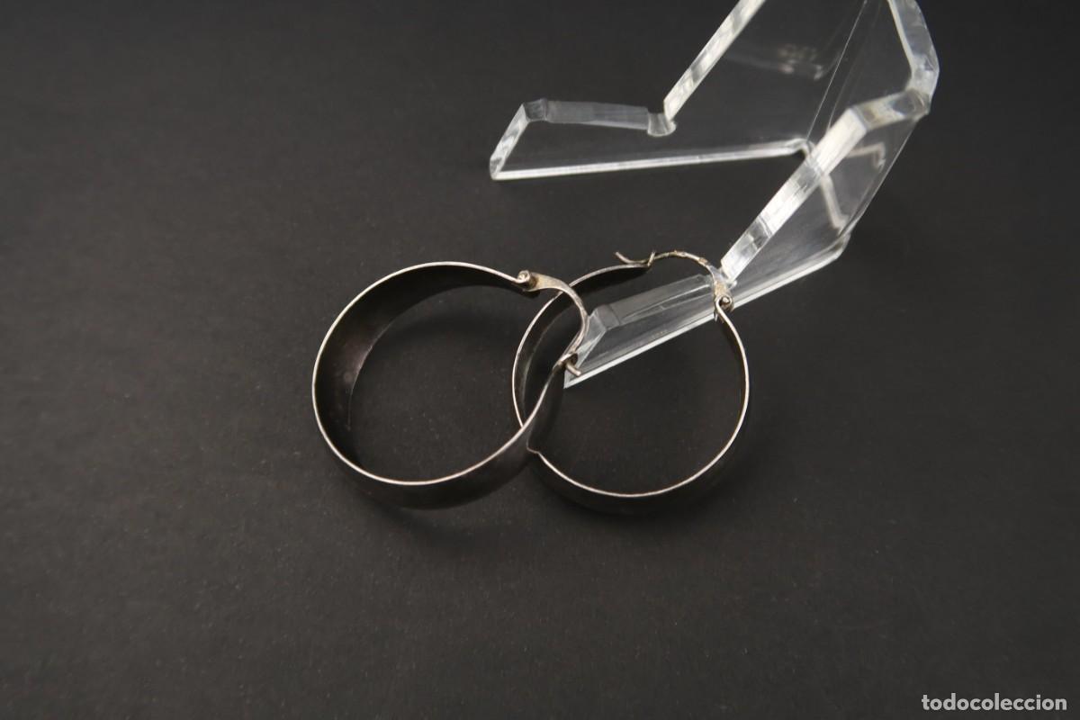 Joyeria: Antiguos Pendientes de Plata - Foto 4