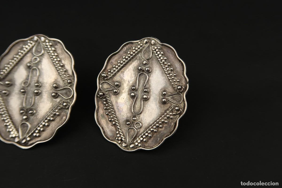 Joyeria: Antiguos Pendientes de Plata - Foto 3