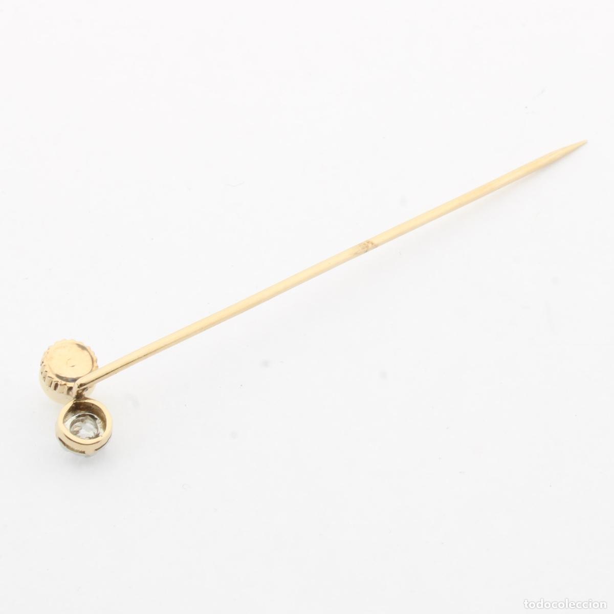 Joyeria: Pin antiguo con diamante y perla - Foto 7