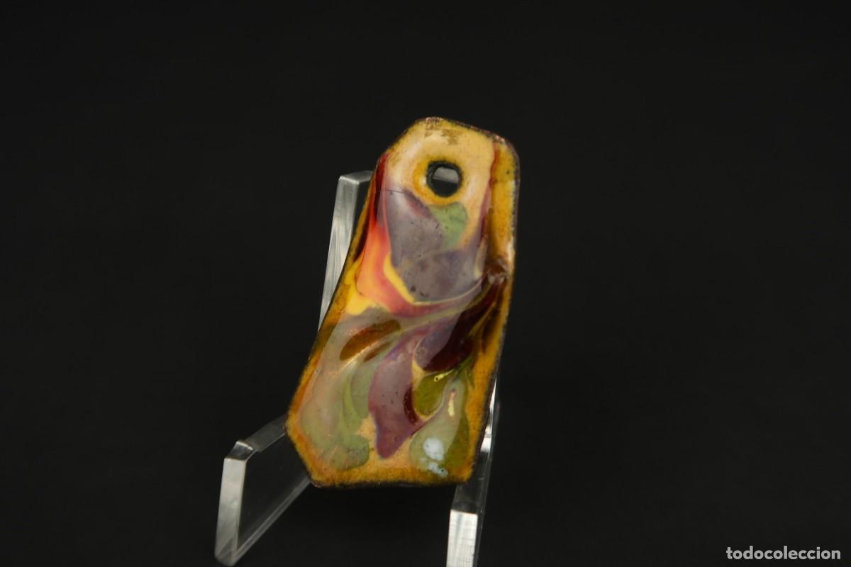 Joyeria: Antiguo Colgante de Cobre y Esmalte - Foto 1