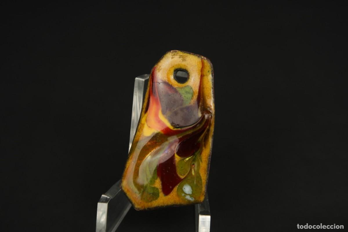 Joyeria: Antiguo Colgante de Cobre y Esmalte - Foto 2