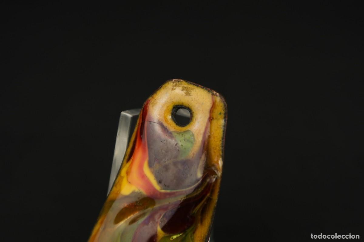 Joyeria: Antiguo Colgante de Cobre y Esmalte - Foto 3