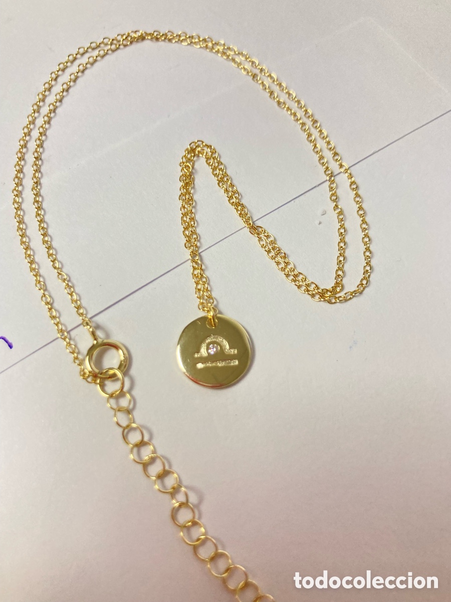 Joyeria: Gargantilla de plata chapada de oro /Cc28 - Foto 2