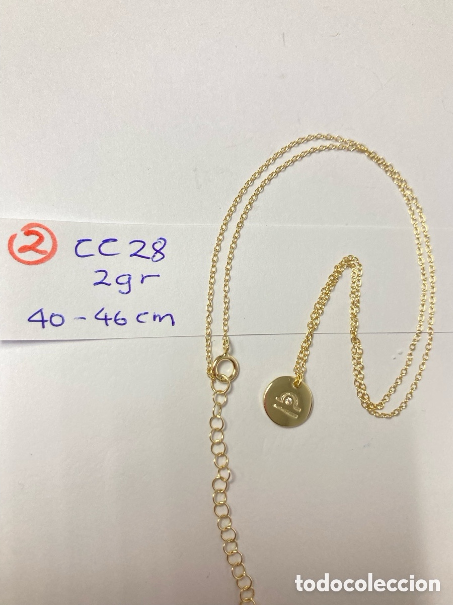 Joyeria: Gargantilla de plata chapada de oro /Cc28 - Foto 1