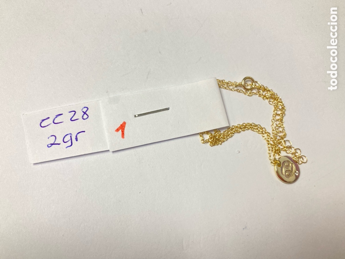 Joyeria: Gargantilla de plata chapado de oro/CC28 - Foto 3