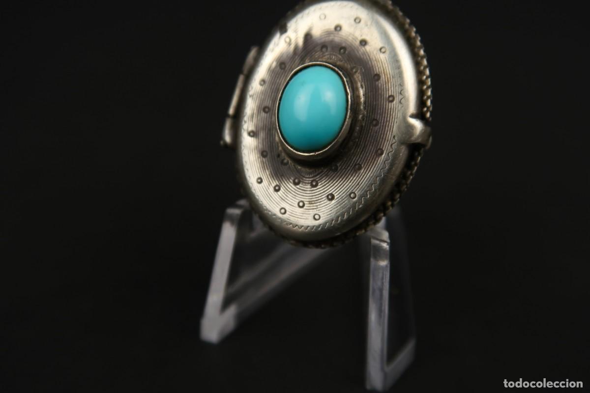 Joyeria: Antiguo Colgante Guardapelo de Plata - Foto 4
