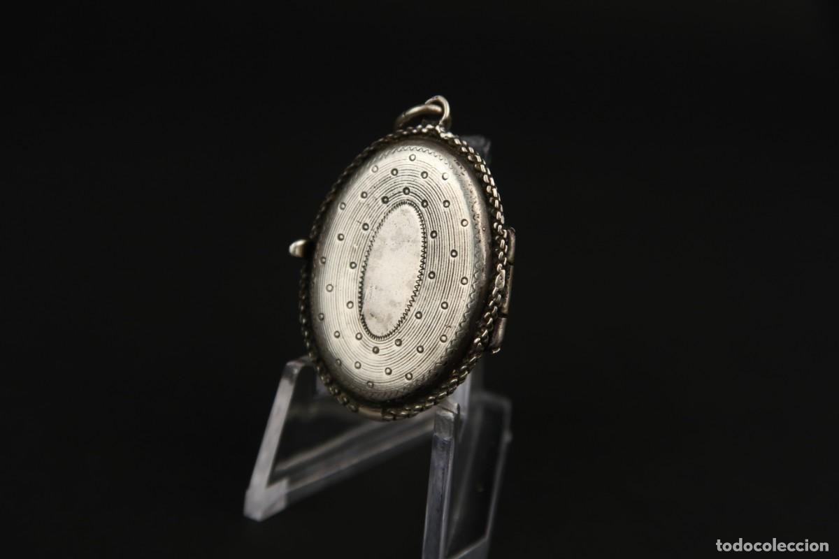 Joyeria: Antiguo Colgante Guardapelo de Plata - Foto 5