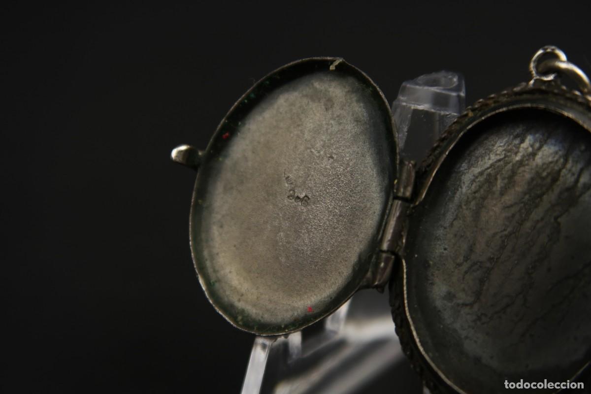 Joyeria: Antiguo Colgante Guardapelo de Plata - Foto 9