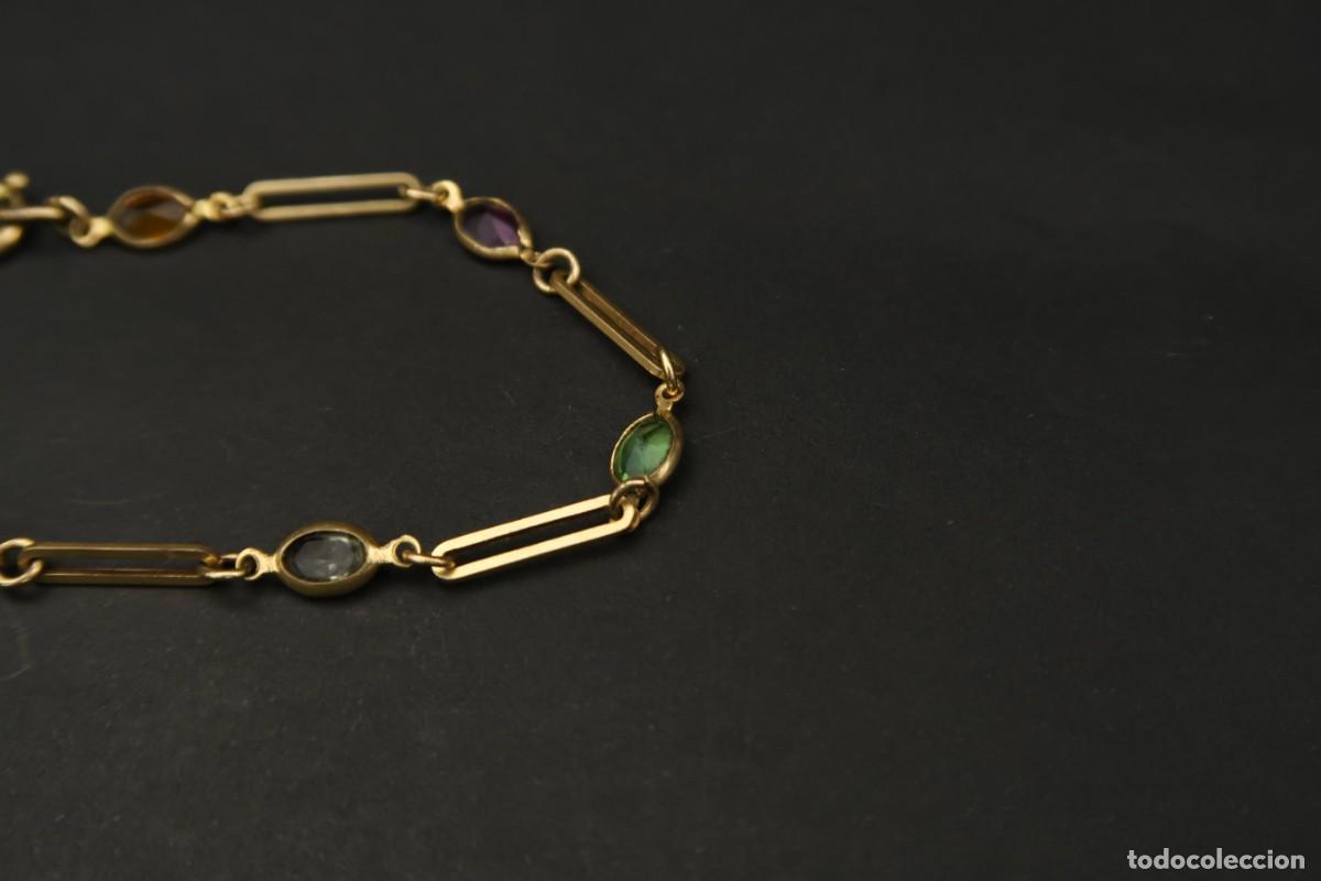 Joyeria: Antigua Pulsera Metal Dorado - Foto 3