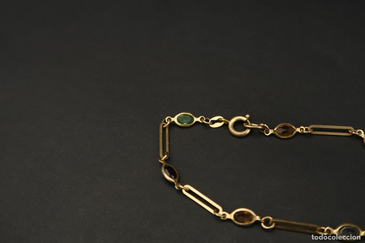 Joyeria: Antigua Pulsera Metal Dorado - Foto 5