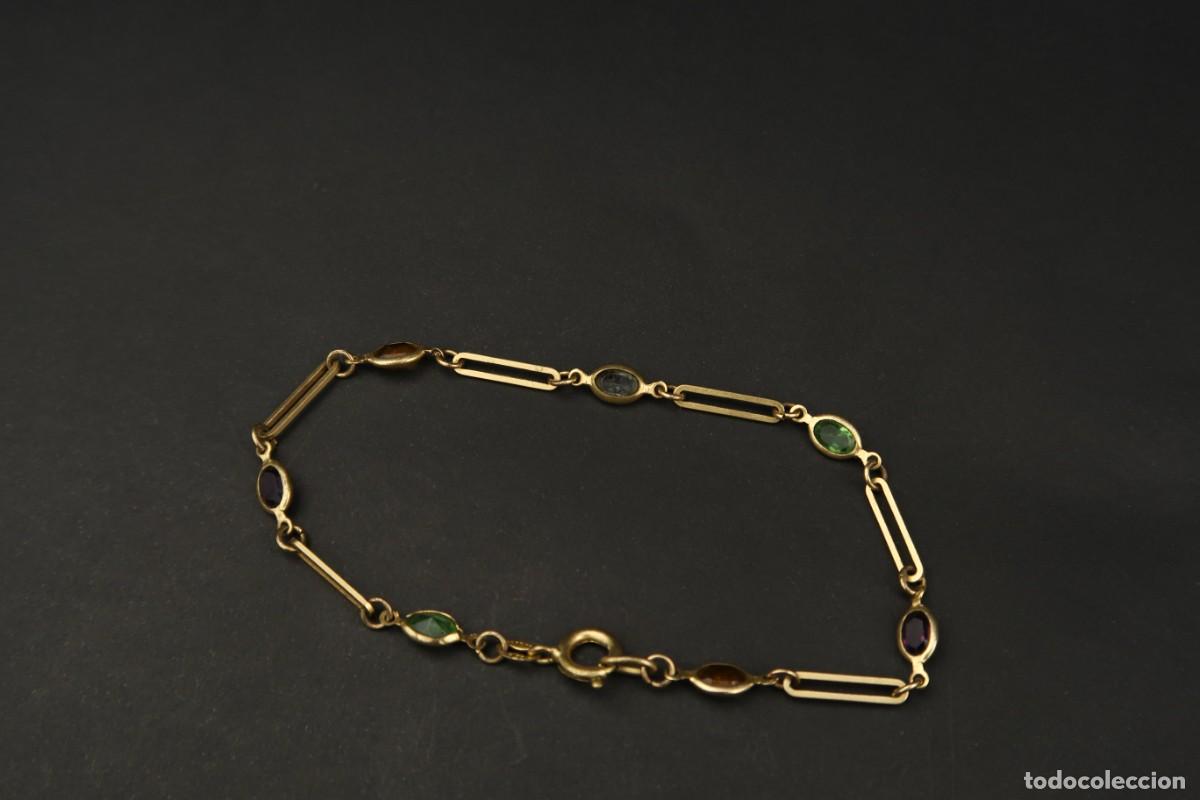Joyeria: Antigua Pulsera Metal Dorado - Foto 7