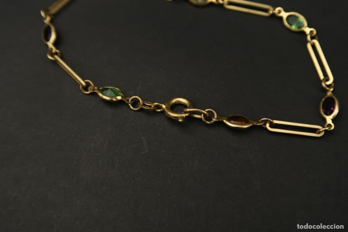 Joyeria: Antigua Pulsera Metal Dorado - Foto 8