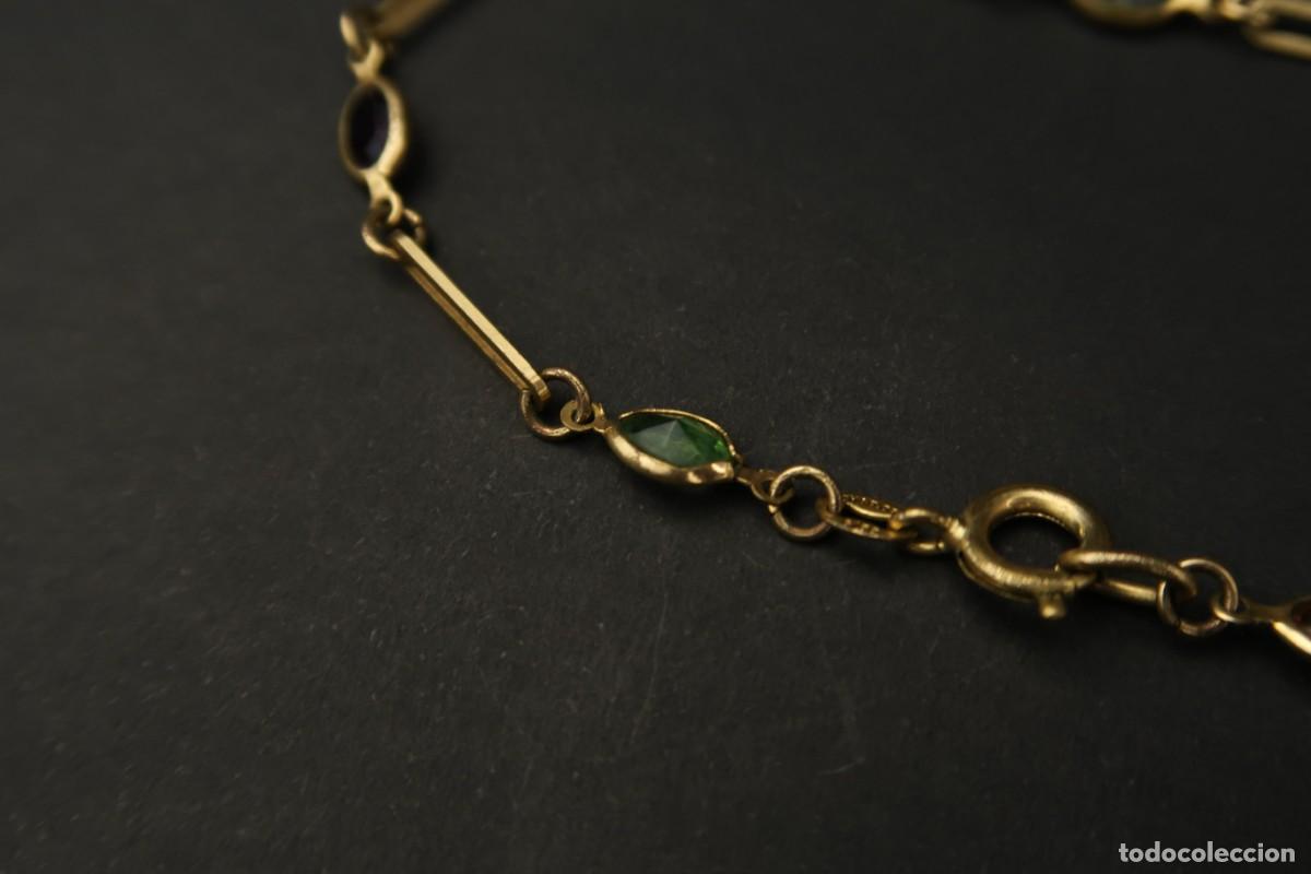 Joyeria: Antigua Pulsera Metal Dorado - Foto 9