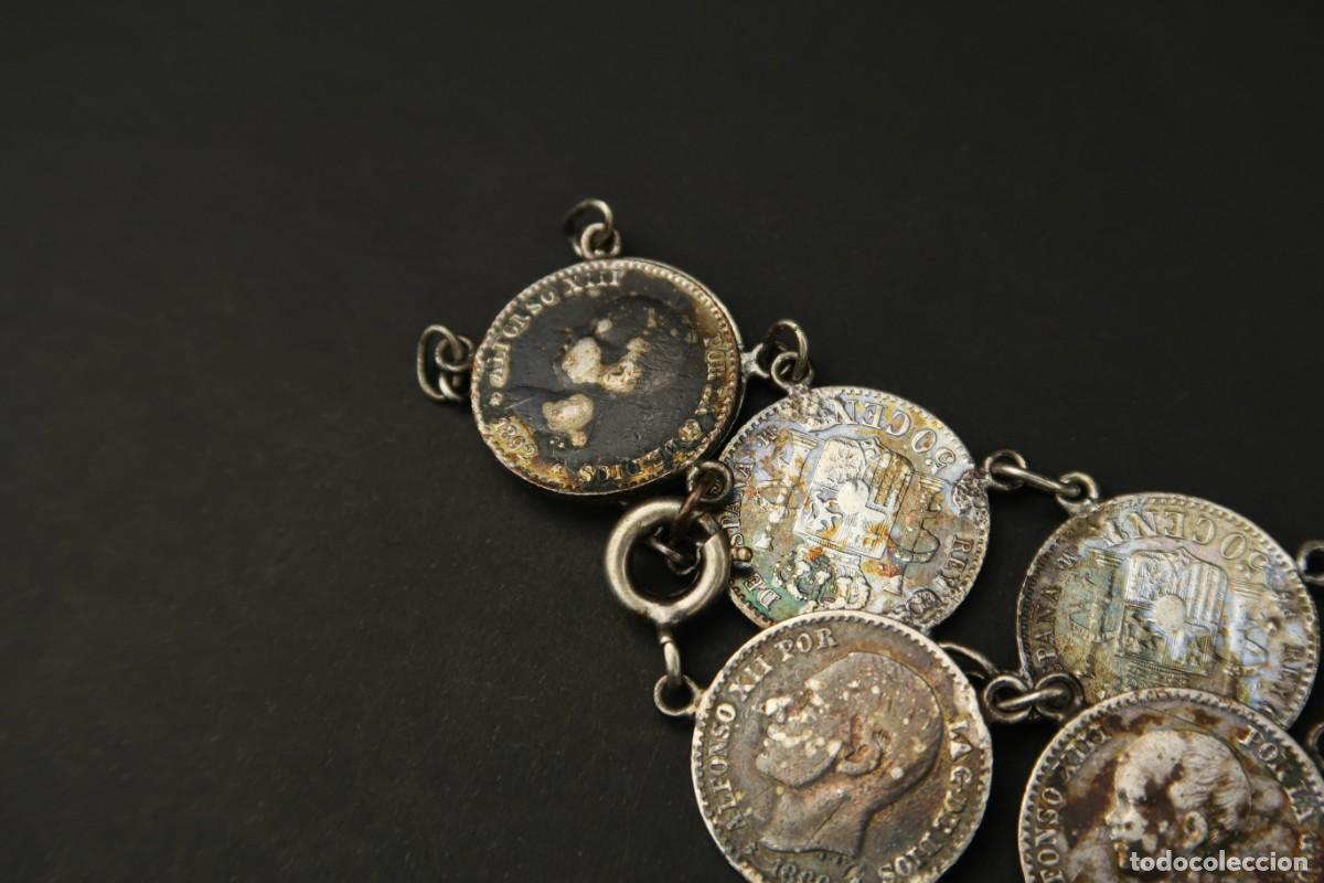 Joyeria: Antigua Pulsera de Plata echa con Monedas de 50 C&eacute;ntimos - Foto 8