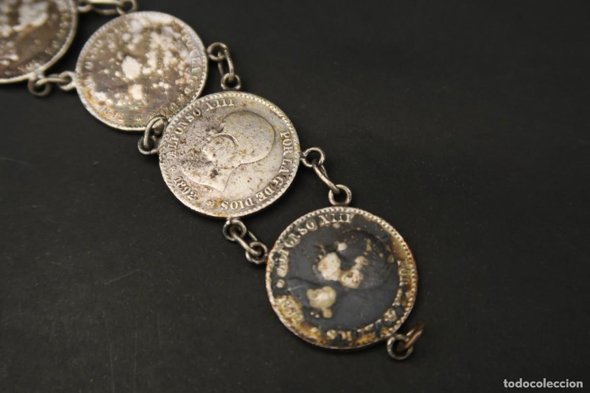 Joyeria: Antigua Pulsera de Plata echa con Monedas de 50 C&eacute;ntimos - Foto 10
