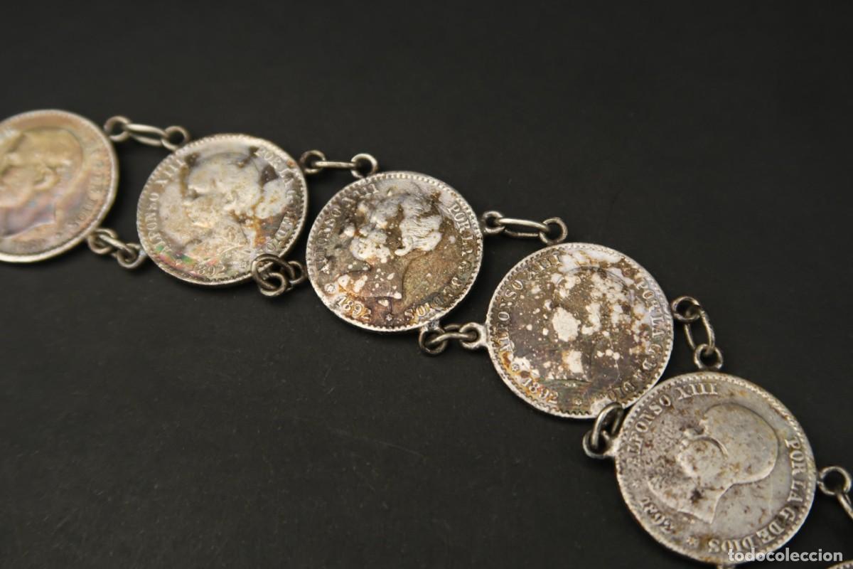 Joyeria: Antigua Pulsera de Plata echa con Monedas de 50 C&eacute;ntimos - Foto 11