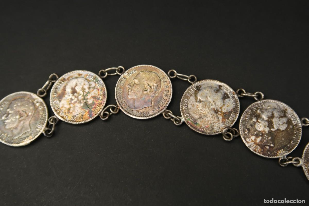Joyeria: Antigua Pulsera de Plata echa con Monedas de 50 C&eacute;ntimos - Foto 12