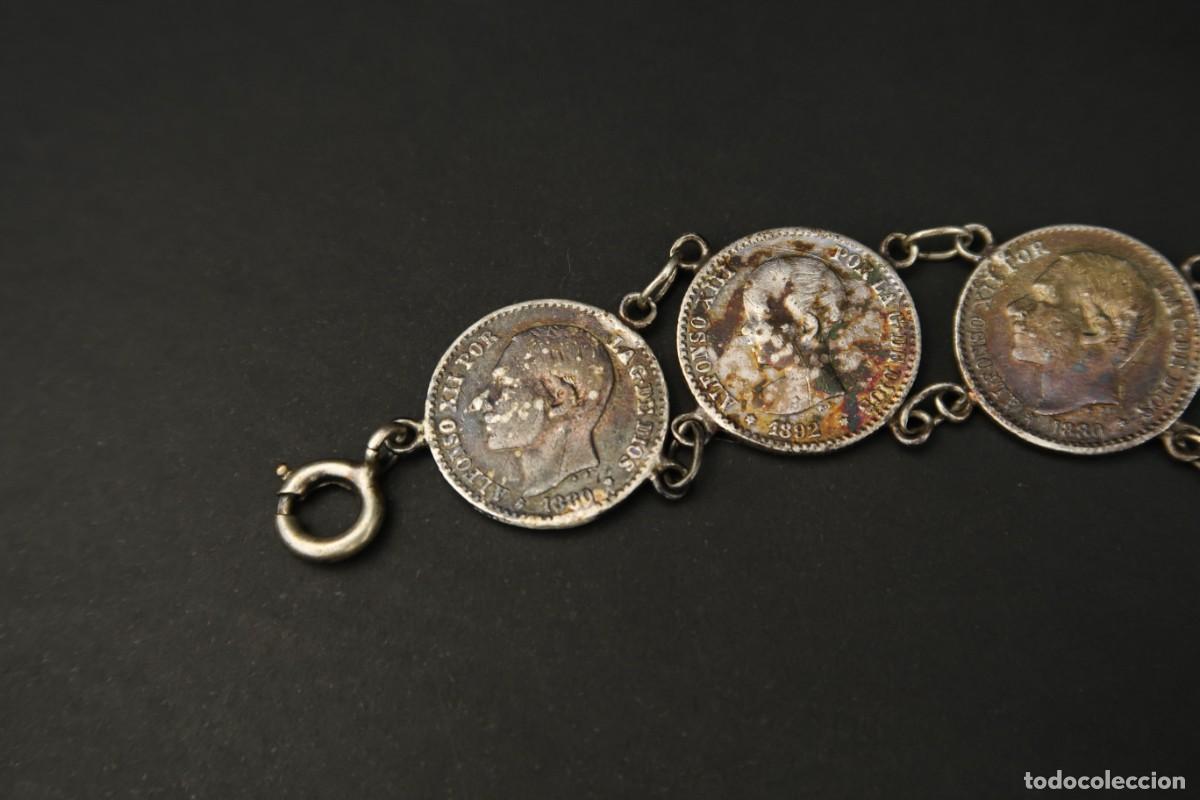Joyeria: Antigua Pulsera de Plata echa con Monedas de 50 C&eacute;ntimos - Foto 13
