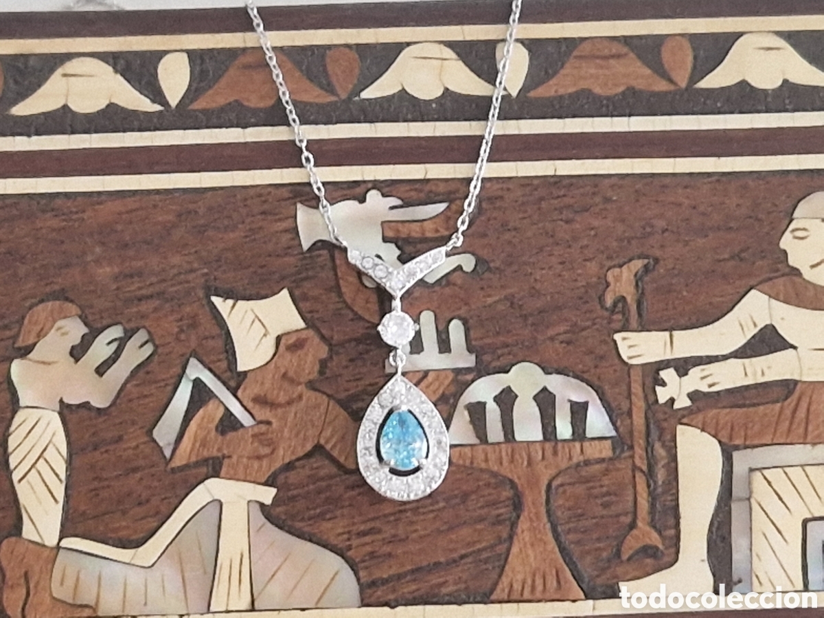 Joyeria: GARGANTILLA PLATA RODIADA TOPACIO AZUL - Foto 7