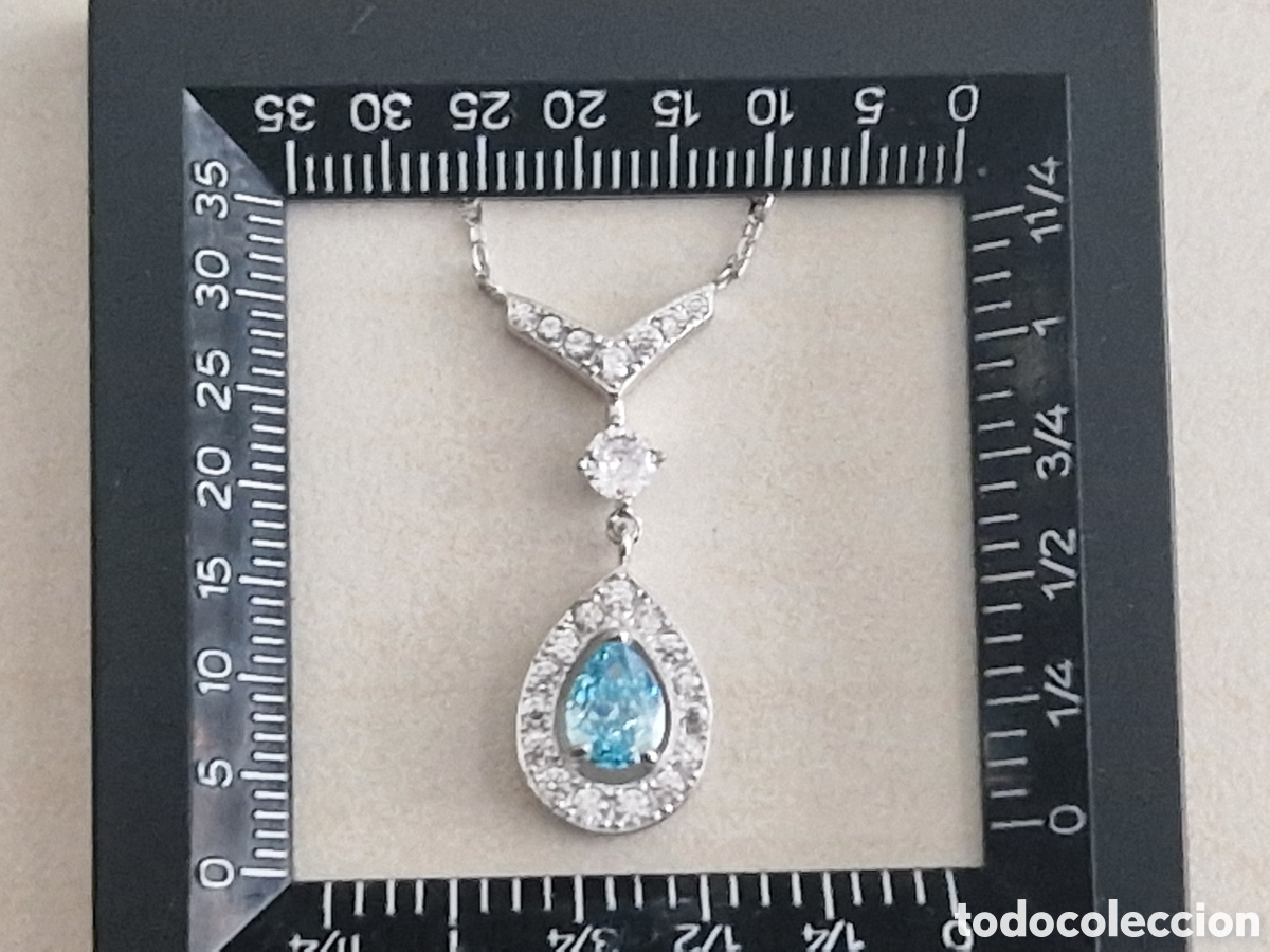 Joyeria: GARGANTILLA PLATA RODIADA TOPACIO AZUL - Foto 9