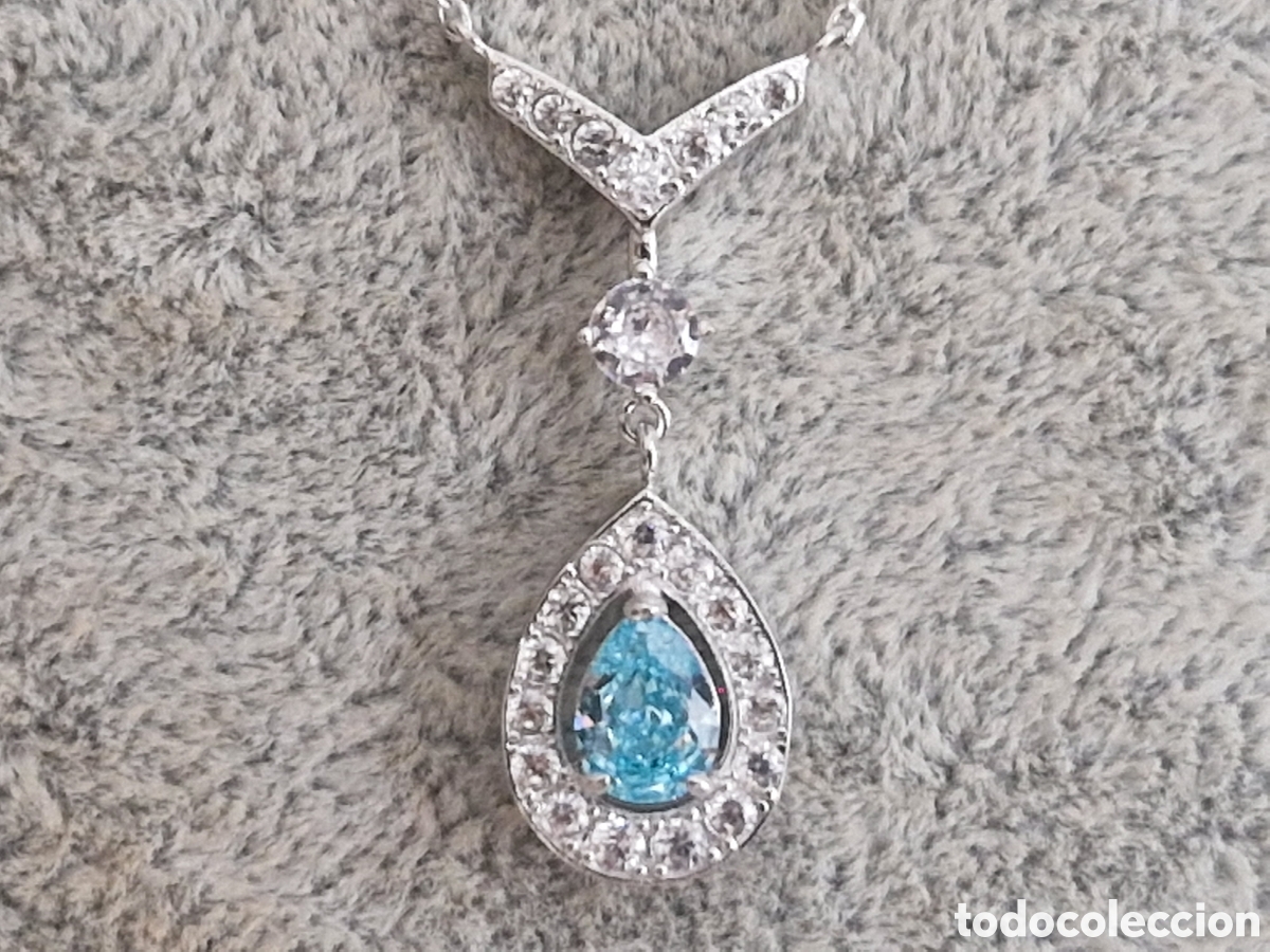 Joyeria: GARGANTILLA PLATA RODIADA TOPACIO AZUL - Foto 10
