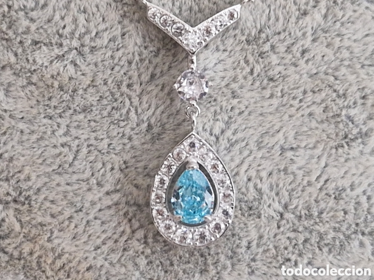 Joyeria: GARGANTILLA PLATA RODIADA TOPACIO AZUL - Foto 11