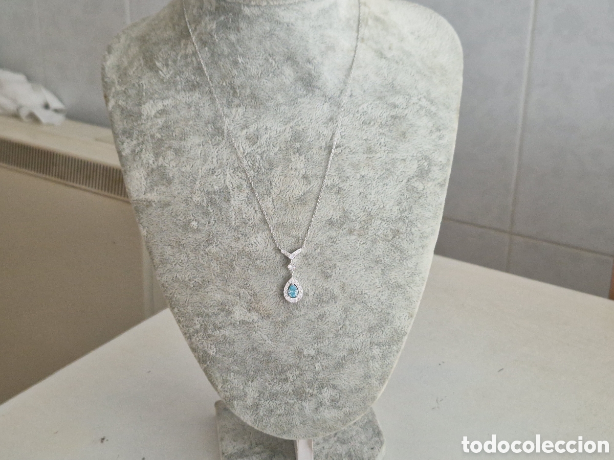 Joyeria: GARGANTILLA PLATA RODIADA TOPACIO AZUL - Foto 12