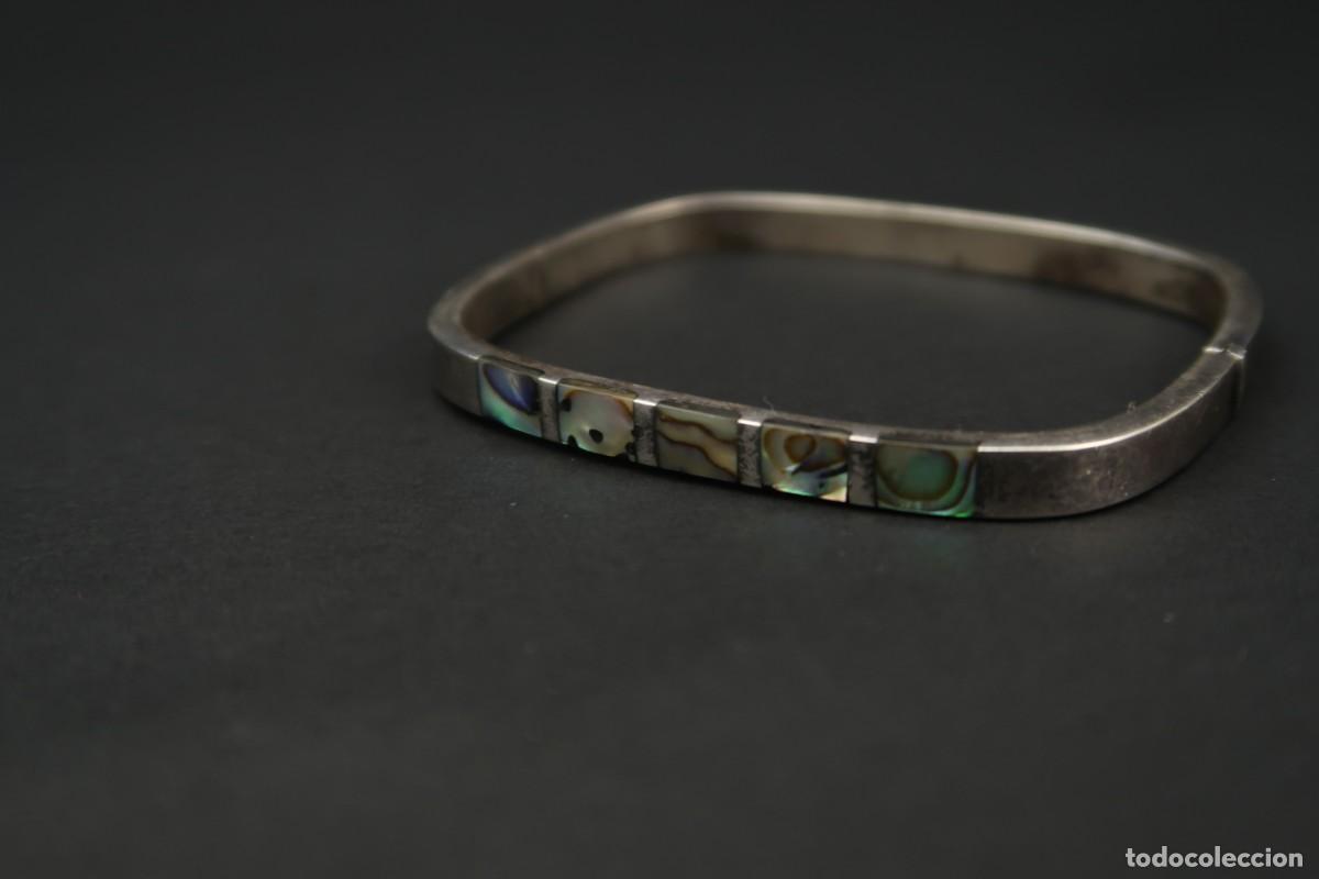 Joyeria: Antiguo Brazalete de Plata y N&aacute;car - Foto 6