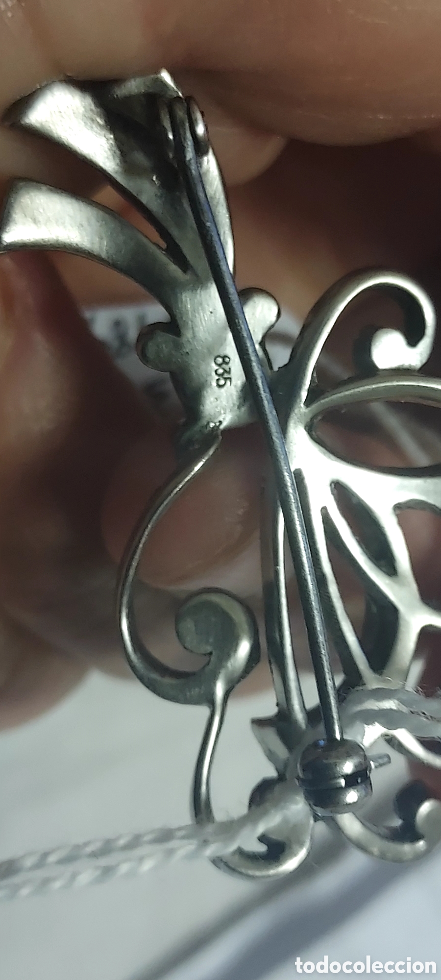 Joyeria: BONITO BROCHE DE PLATA Y MARQUESITAS - Foto 2