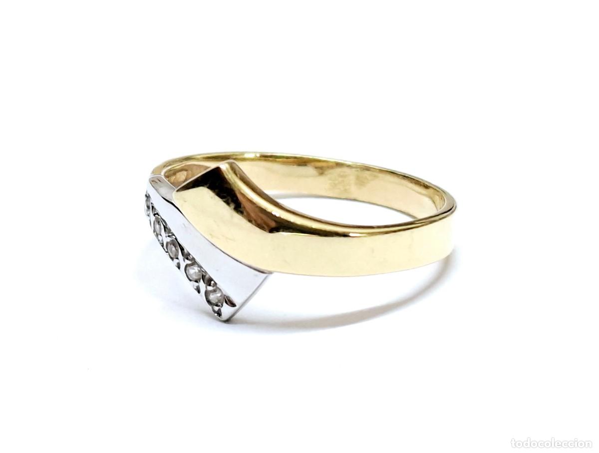Joyeria: BELLA SORTIJA DE ORO AMARILLO Y BLANCO NUEVA A ESTRENAR - Foto 4