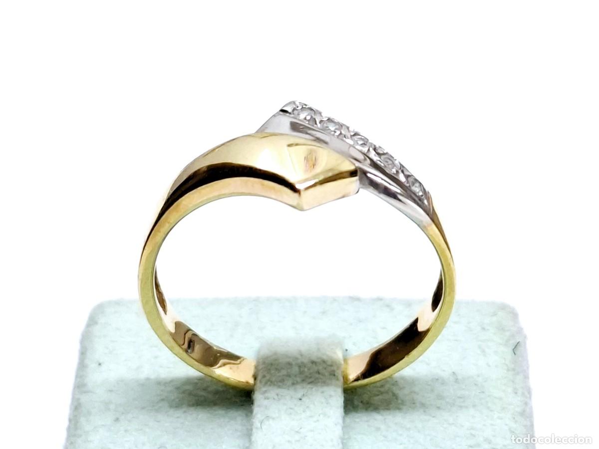 Joyeria: BELLA SORTIJA DE ORO AMARILLO Y BLANCO NUEVA A ESTRENAR - Foto 10