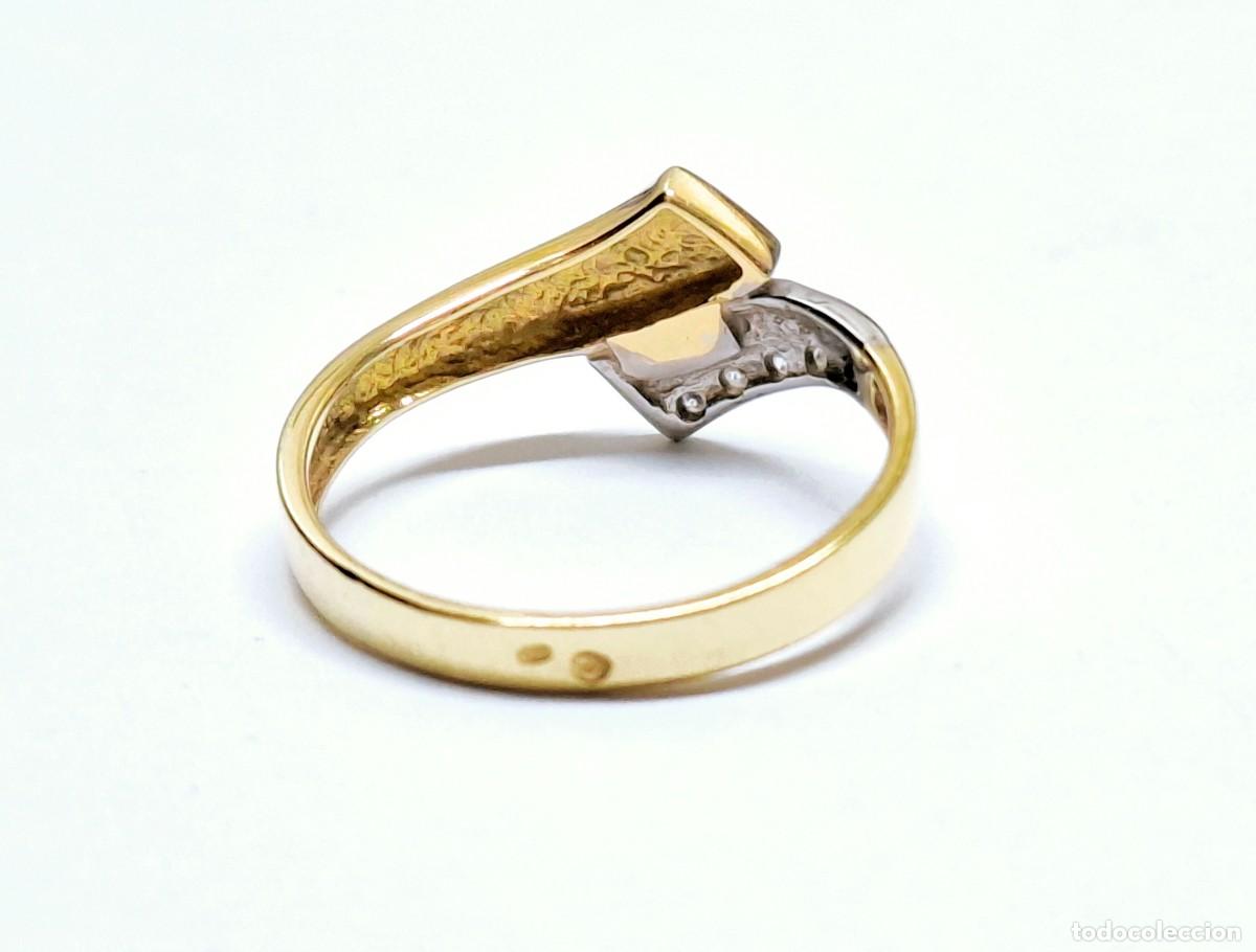 Joyeria: BELLA SORTIJA DE ORO AMARILLO Y BLANCO NUEVA A ESTRENAR - Foto 12