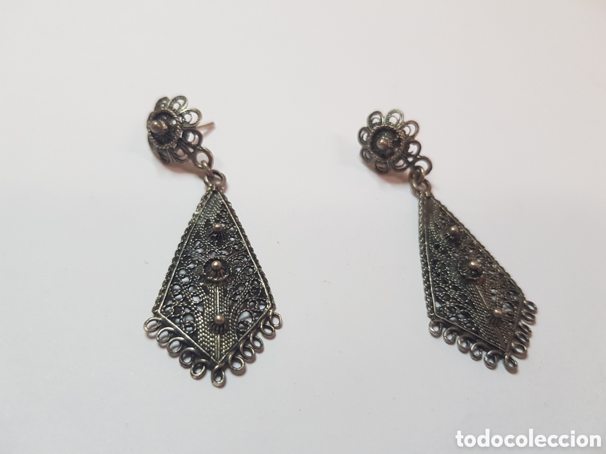 Joyeria: #882 Pendientes plata de ley 925 5cm - Foto 1