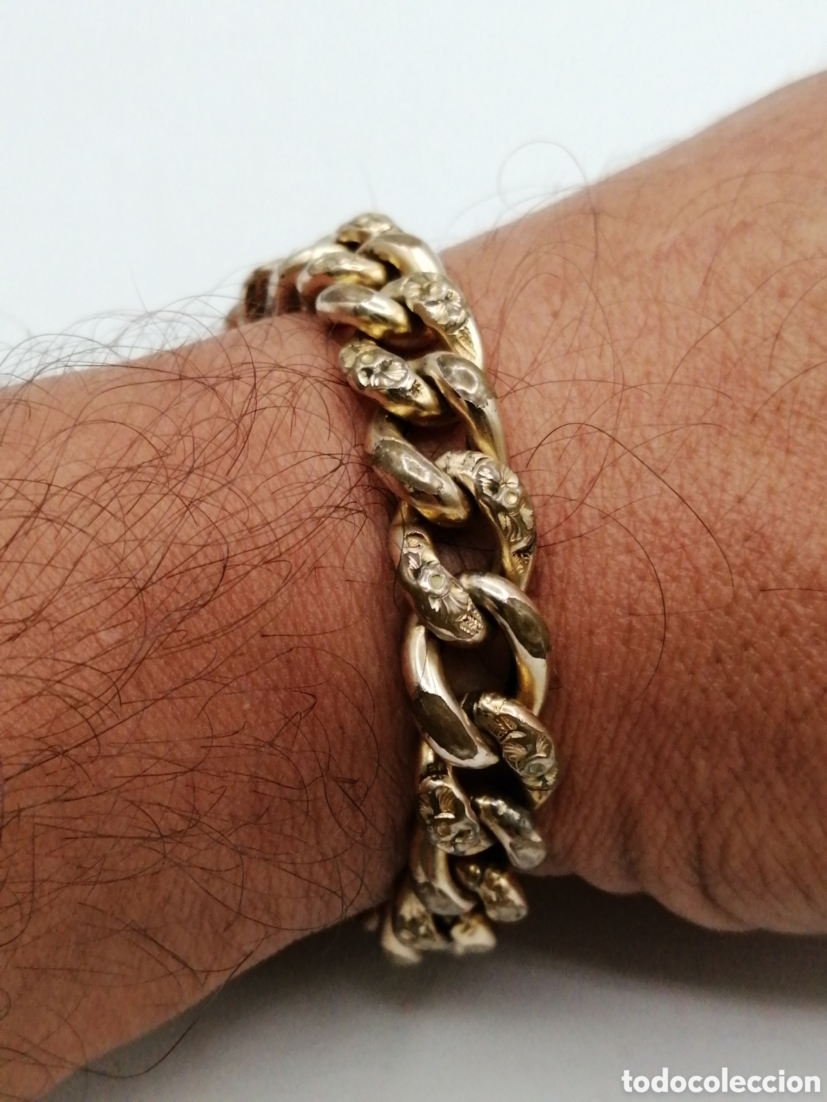 Joyeria: Pulsera lat&oacute;n laminado oro. 1950s - Foto 2