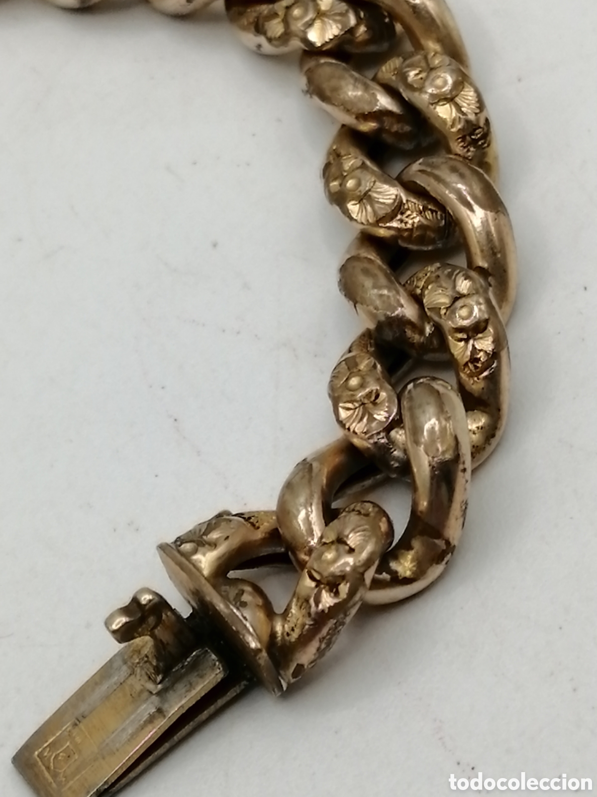 Joyeria: Pulsera lat&oacute;n laminado oro. 1950s - Foto 3