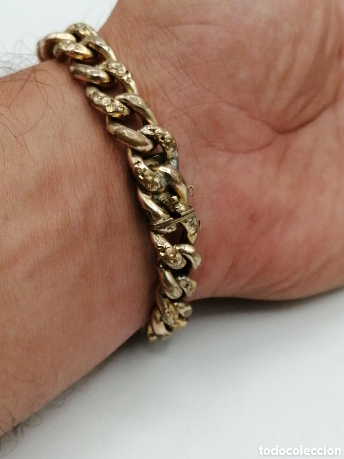 Joyeria: Pulsera lat&oacute;n laminado oro. 1950s - Foto 5