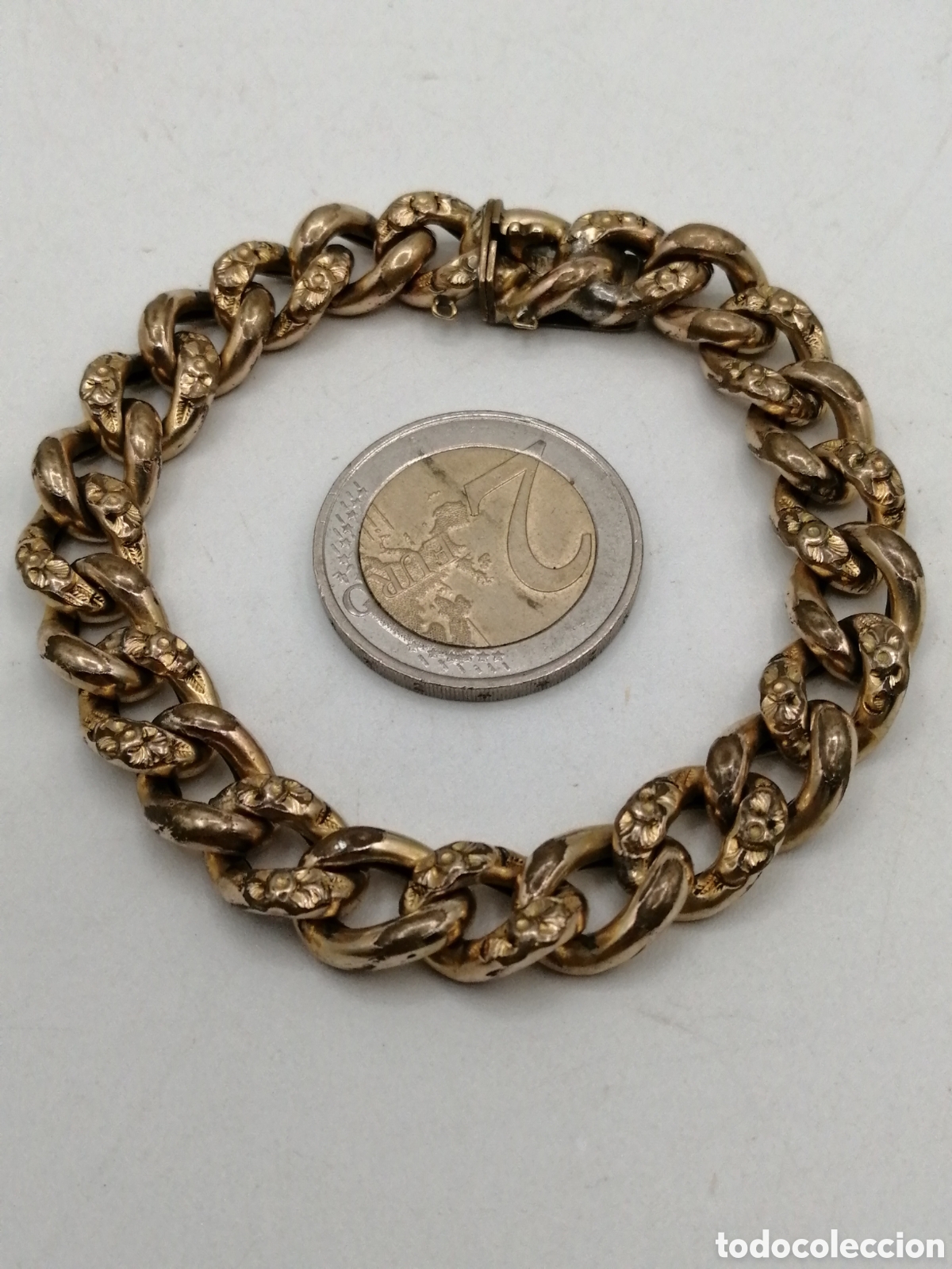 Joyeria: Pulsera lat&oacute;n laminado oro. 1950s - Foto 6