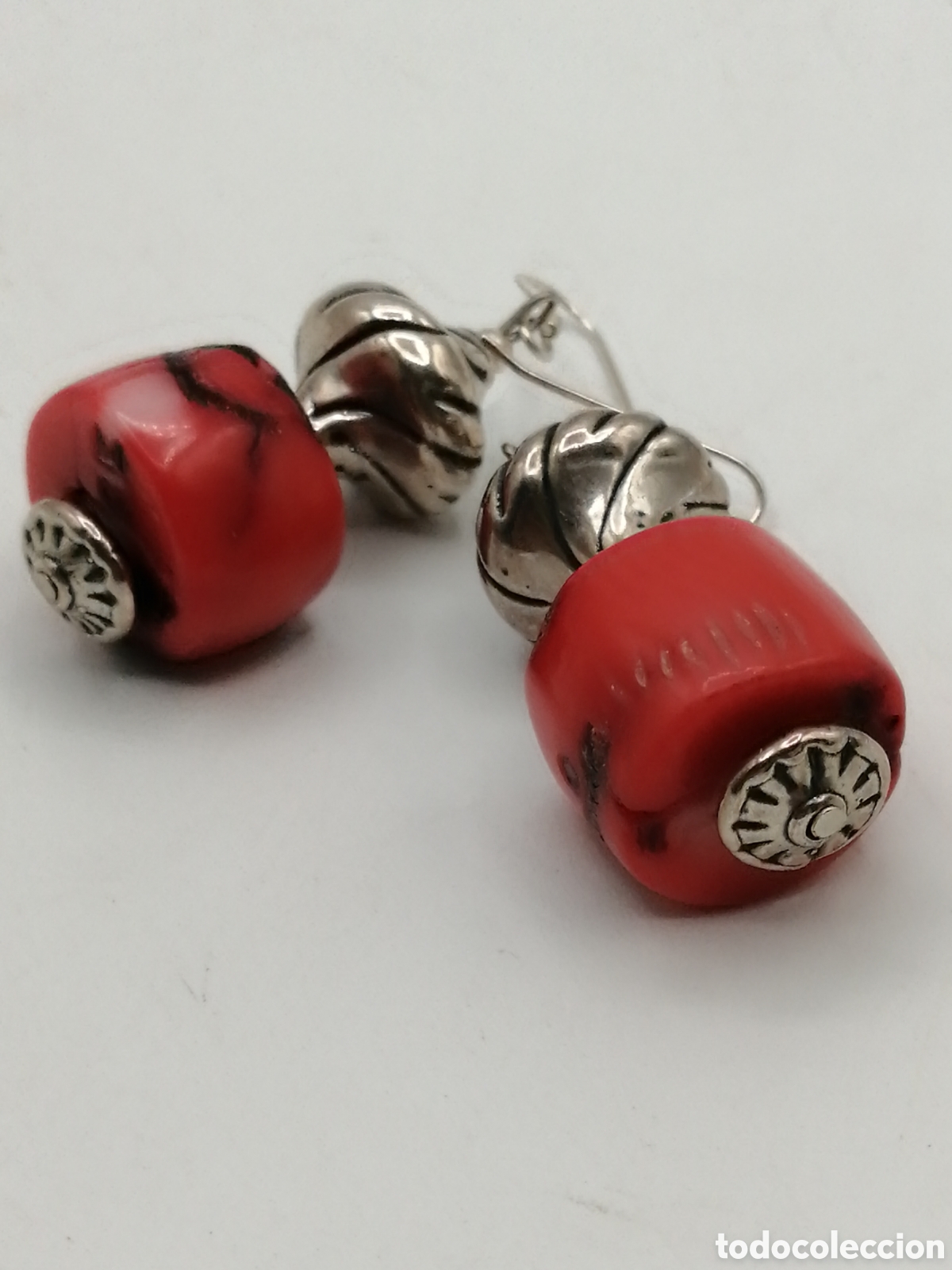 Joyeria: Pendientes plata 925mls y coral rojo - Foto 4