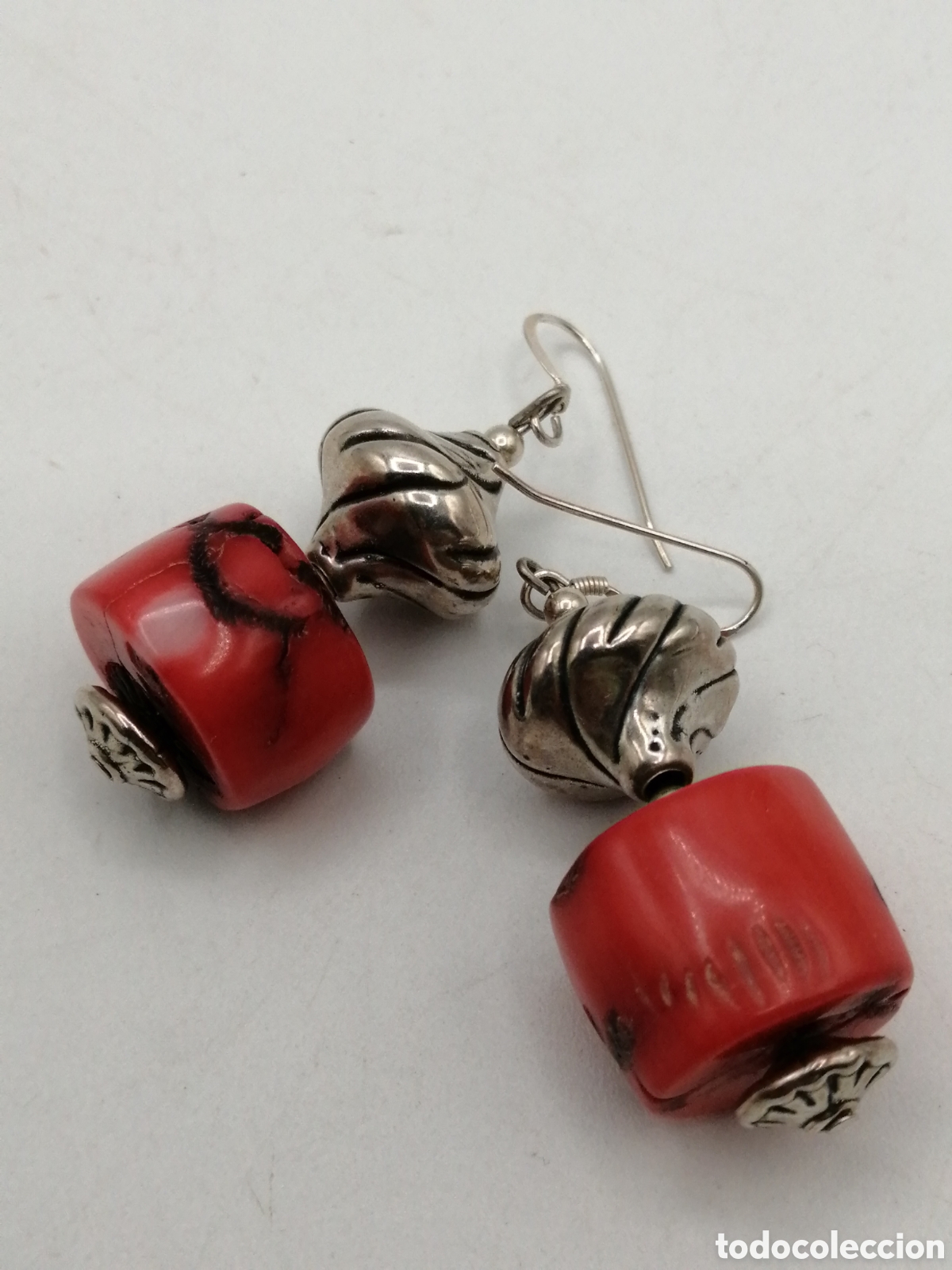 Joyeria: Pendientes plata 925mls y coral rojo - Foto 5