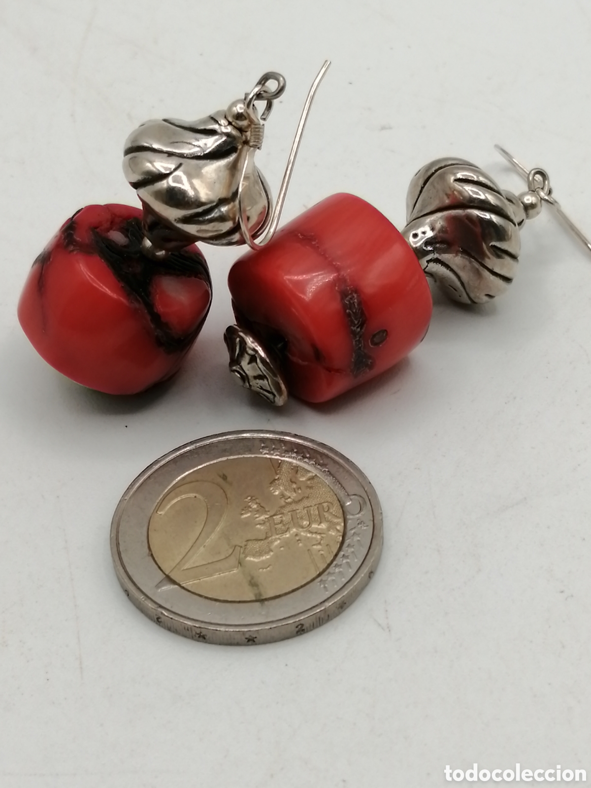 Joyeria: Pendientes plata 925mls y coral rojo - Foto 6