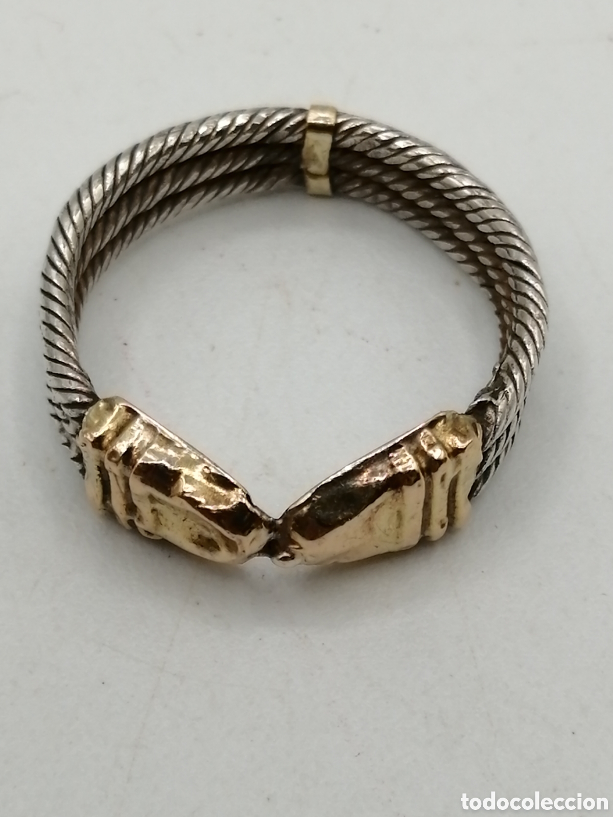 Joyeria: Anillo plata 925mls y oro 18quilates - Foto 1