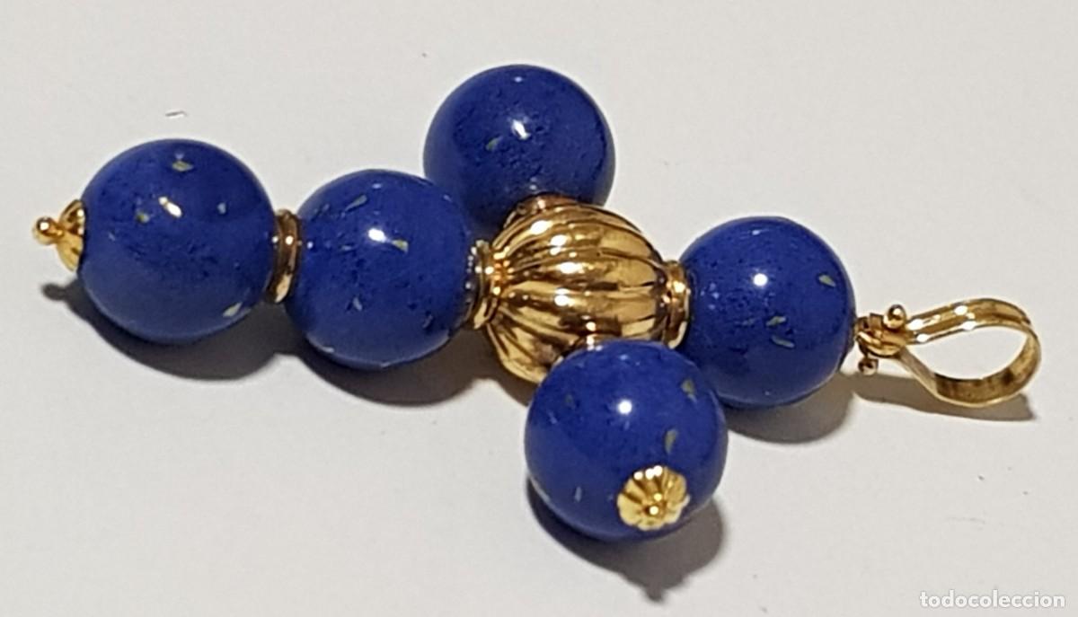 Joyeria: Cruz oro 18 quilates con Lapislazuli (NUEVA) - Foto 3