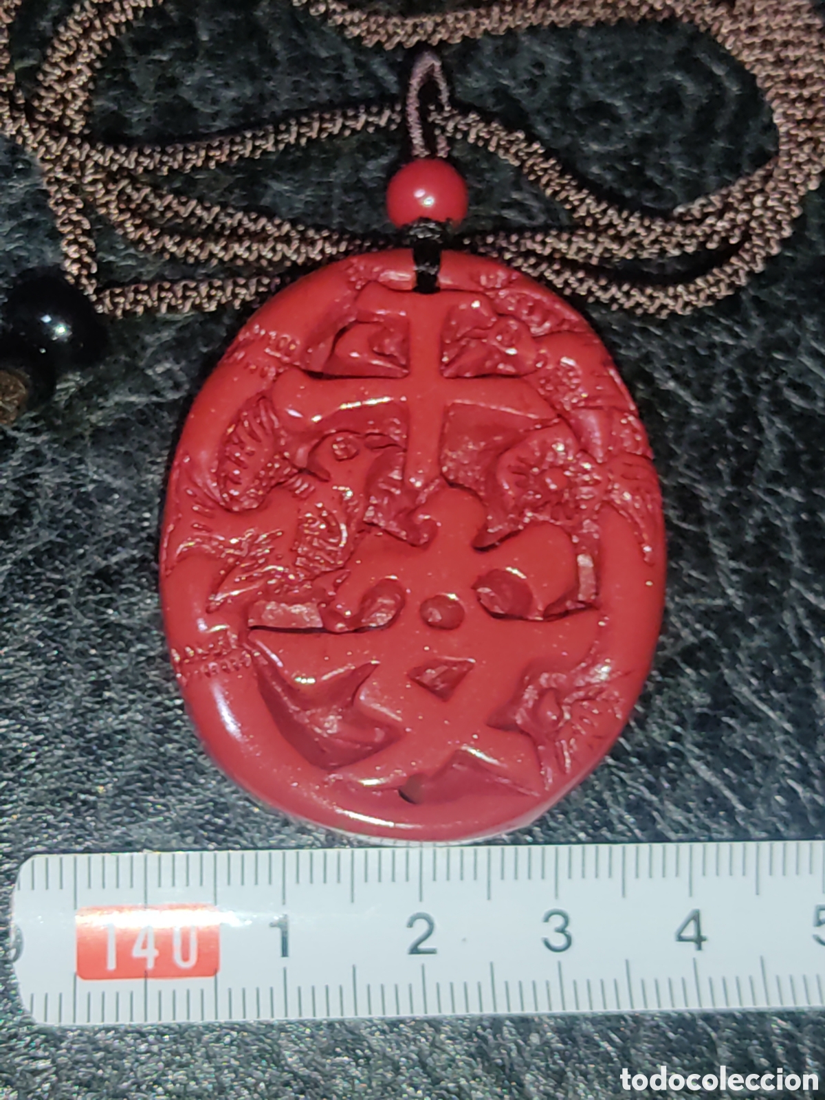 Joyeria: Hermoso Colgante oriental de cinabrio. - Foto 2