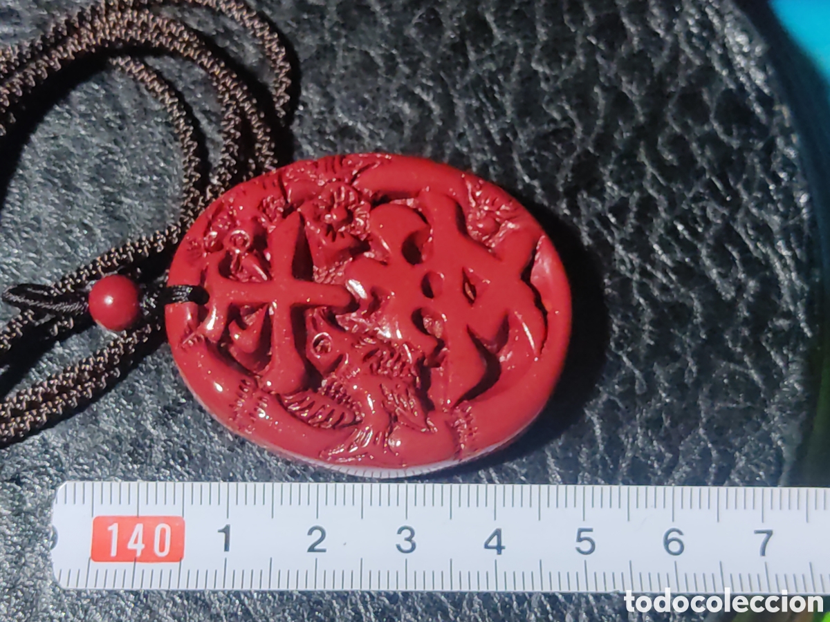 Joyeria: Hermoso Colgante oriental de cinabrio. - Foto 3