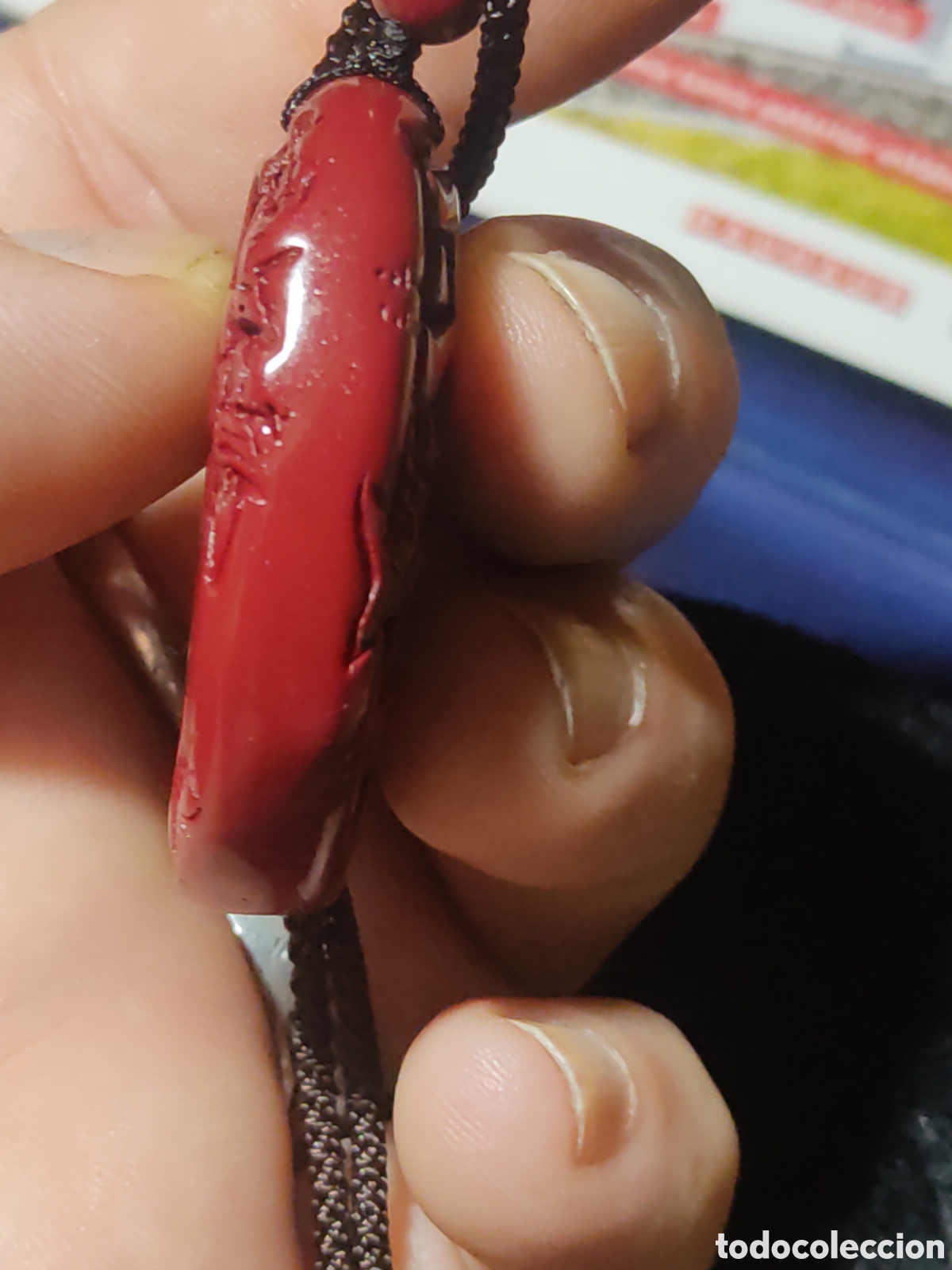 Joyeria: Hermoso Colgante oriental de cinabrio. - Foto 4