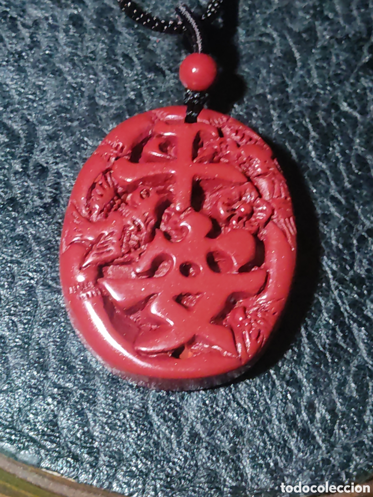 Joyeria: Hermoso Colgante oriental de cinabrio. - Foto 5